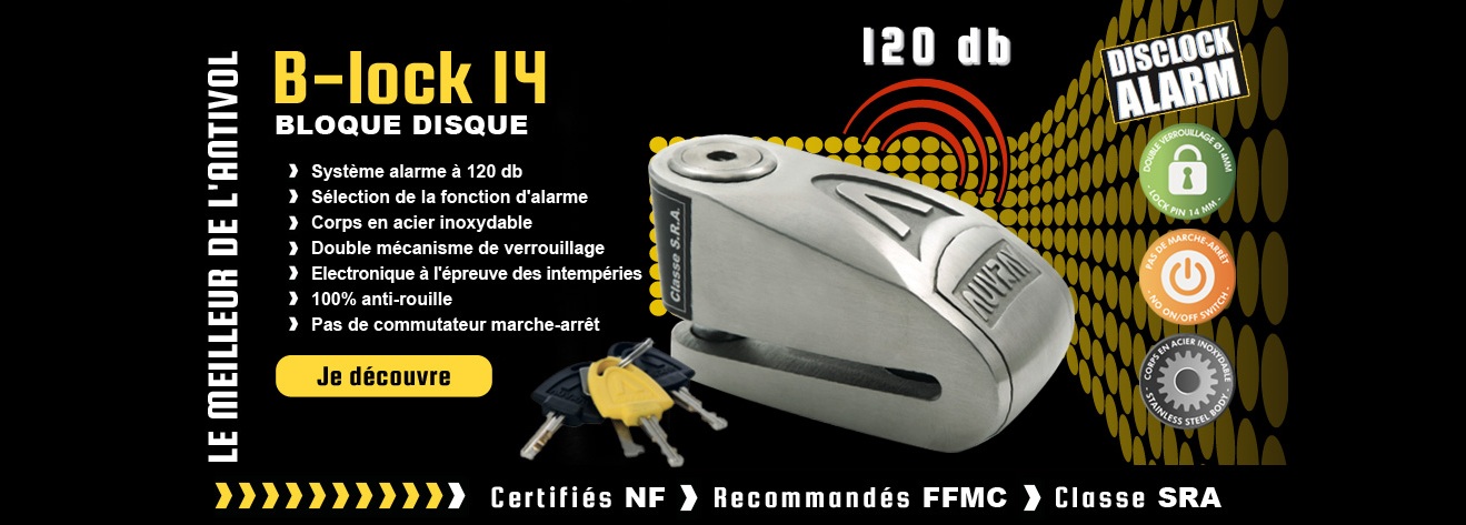 ANTIVOL BLOQUE DISQUE ALARME B-LOCK 14