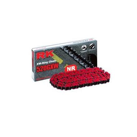 58NR520GXW.058 Chaîne RK XW'Ring Ultra Renforcée Rouge NR520GXW 058 maillons Chaine RK Racing Chaine 