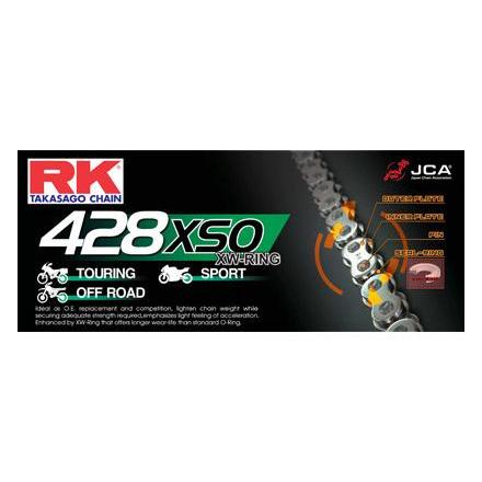 58428XSO.064 CHAINE RK 428XSO RX'Ring Super Renforcée 064 MAILLONS avec Attache Rapide. Chaine RK Racing Chaine 