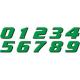 PR09.080-1 Déco moto NUMERO 1 DE COULEUR Vert Format : 115mm OneDesign Stickers