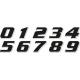 PR09.090-2 Déco moto NUMERO 2 DE COULEUR Noir Format : 115mm OneDesign Stickers