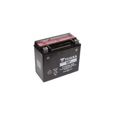 Batterie YUASA YTX20L-BS (CBTX20L-BS / CBTX20LBS / BTX20L / FTX20L) LxlxH :  175x87x155 [ - + ] - 12V/18.9Ah - CCA 270A (20LBS/ - FP MOTO