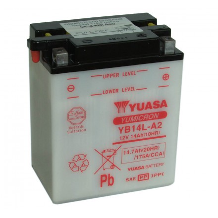 Batterie moto YUASA YB14L-A 12V 14AH