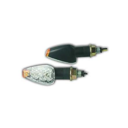 CL01.0801 Paire de clignontants, tige courte noire, ampoule LED xxx Info 