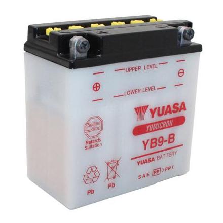 4123 BATTERIE 12V 9 Ah YB9-B YUASA YUMICRON AVEC ENTRETIEN (Lg135xL75xH139) YUASA BATTERIES