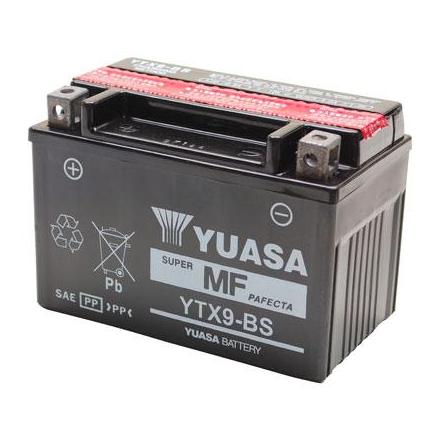 4122 BATTERIE 12V 8 Ah YTX9-BS YUASA MF SANS ENTRETIEN LIVREE AVEC PACK ACIDE (Lg150xL87xH105) YUASA BATTERIES