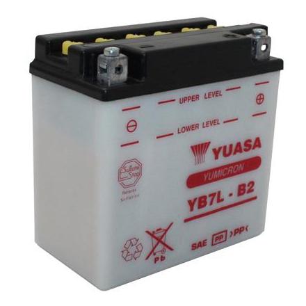 4121 BATTERIE 12V 8 Ah YB7L-B2 YUASA YUMICRON AVEC ENTRETIEN (Lg135xL75xH133) YUASA BATTERIES