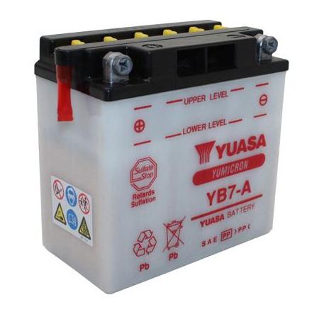 4120 BATTERIE 12V 8 Ah YB7-A YUASA YUMICRON AVEC ENTRETIEN (Lg135xL75xH133) YUASA BATTERIES