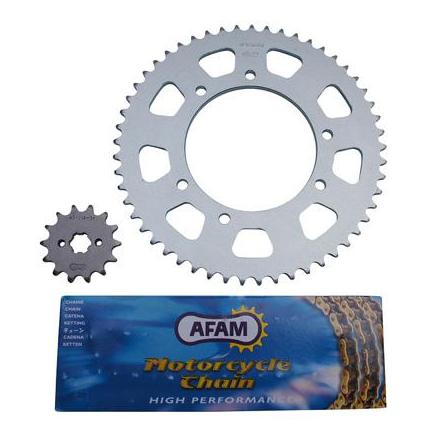 4307 KIT CHAINE ADAPTABLE GILERA 50 SMT 2003>2005 420 14x53 (ALESAGE 105mm) (DEMULTIPLICATION ORIGINE) -AFAM- xxx Info AFAM 