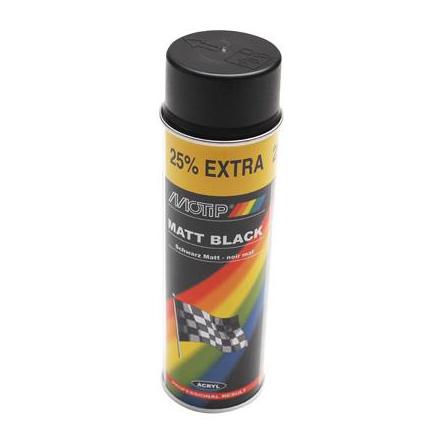4602 BOMBE DE PEINTURE MOTIP PRO ACRYLIQUE MAT NOIR spray 500ml (04006) xxx Info MOTIP 