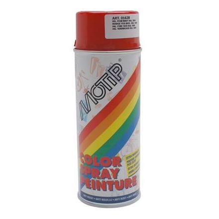 4601 BOMBE DE PEINTURE MOTIP GLYCERO BRILLANT ROUGE FEU spray 400ml (01628) xxx Info MOTIP 