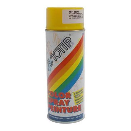4599 BOMBE DE PEINTURE MOTIP GLYCERO BRILLANT JAUNE COLZA spray 400ml (01679) xxx Info MOTIP 
