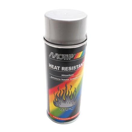 4611 BOMBE DE PEINTURE MOTIP PRO HAUTE TEMPERATURE ARGENT spray 400ml (04032) xxx Info MOTIP 