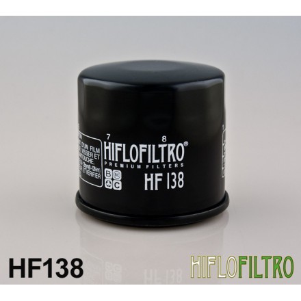 HF138 Filtre à huile HIFLOFILTRO HF138 POUR SUZUKI 650 BANDIT, 750 GSX-R, 1000 GSX-R, 1300 HAYABUSA, 1500 INTRUDER-APRILIA 1000 