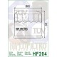 HF204 Filtre à huile HIFLOFILTRO HF204 YAMAHA 530 TMAX 2017> (OE 5GH-13440-20)-HONDA CB 900 F HORNET, 700 INTEGRA, 1800 GOLD-WIN