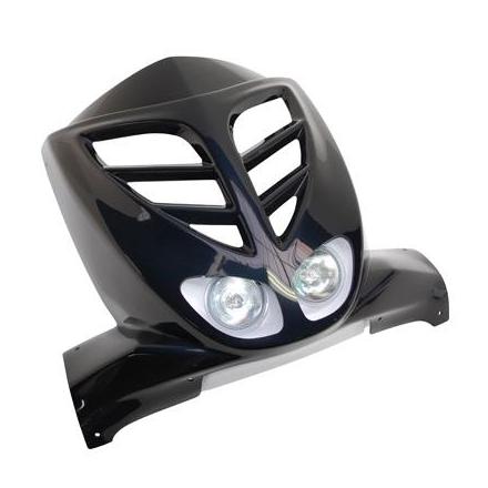 3601 TABLIER AV SCOOT BCD POUR MBK 50 STUNT-YAMAHA 50 SLIDER XTREME AVEC DOUBLE OPTIQUE NOIR ** xxx Info BCD 