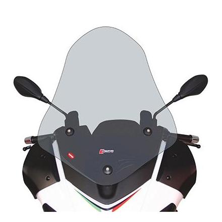 33187 PARE BRISE MAXISCOOTER POUR APRILIA 125 SR MAX 2012>, 300 SR MAX 2012> TRANSPARENT AVEC SERIGRAPHIE (H 660mm - L 530mm) -