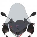 PARE BRISE MAXISCOOTER POUR APRILIA 125 SR MAX 2012-, 300 SR MAX 2012- TRANSPARENT AVEC SERIGRAPHIE (H 660mm - L 530mm) -FACO-