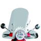 33176 PARE BRISE MAXISCOOTER POUR PIAGGIO 125 VESPA GTS 2005> TRANSPARENT AVEC SERIGRAPHIE FIXATION CHROME (H 730mm - L 725mm) 