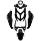 33825 CARROSSERIE-CARENAGE SCOOT ADAPTABLE MBK 50 NITRO 2013>-YAMAHA 50 AEROX 2013> NOIR BRILLANT (KIT 7 PIECES) -P2R- xxx Info