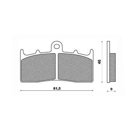 134477 PLAQUETTE DE FREIN NEWFREN POUR BMW R 850 R AV, R 1150 R AV, R 1200 R AV, K 1300 R AV, K 1600 GT AV (FD0319SP SPORT METAL