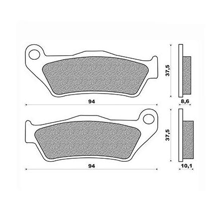 134473 PLAQUETTE DE FREIN NEWFREN POUR BMW R 850 R AR, R 850 RT AR, R 1100 GS AR, R 1100 S AR, R 1150 GS AR, R 1150 R AR, R 1200