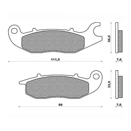 134479 PLAQUETTE DE FREIN NEWFREN POUR HONDA 125 CBF 2009>2012, CBR R 2004>2012, 125 MSX 2014>-RIEJU 125 RS2 2006> AV (FD0355BT 