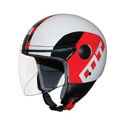 126390 CASQUE JET MT STREET METRO BLANC-NOIR-ROUGE BRILLANT L xxx Info MT 