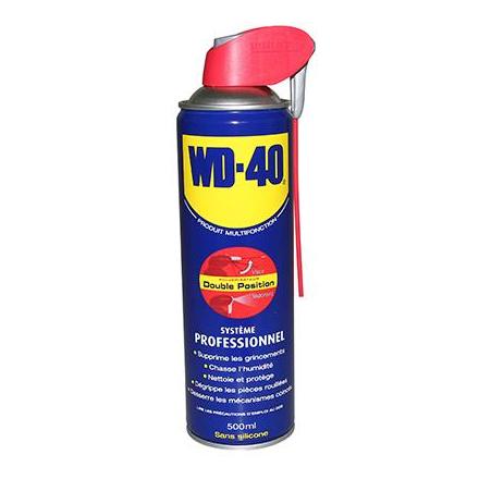 134046 LUBRIFIANT WD-40 MULTIFONCTIONS (AEROSOL 500ml) AVEC SYSTEME PROFESSIONNEL xxx Info WD-40 