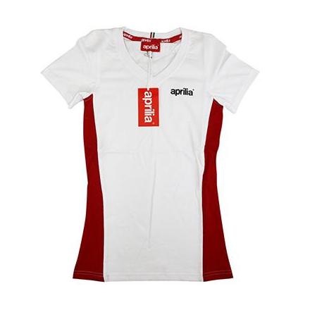 104914 T-SHIRT APRILIA FEMME BLANC ORIGINE PIAGGIO TAILLE S -605782M02W- xxx Info PIAGGIO 