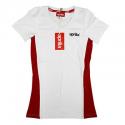 T-SHIRT APRILIA FEMME BLANC ORIGINE PIAGGIO TAILLE S -605782M02W-