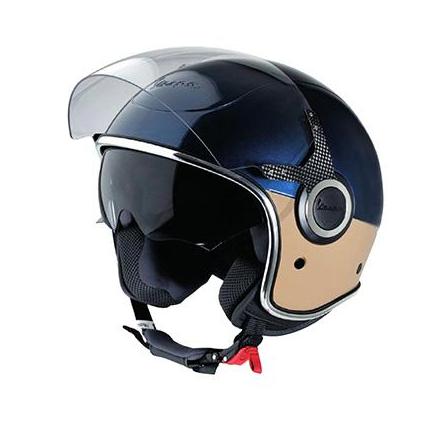 105290 CASQUE JET BLEU-BEIGE BRILLANT ORIGINE PIAGGIO TAILLE S -605914M02BB- xxx Info PIAGGIO 