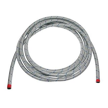 124682 DURITE ESSENCE NBR TRESSE GALVANISE 6x10.5 AVEC FIL BLEU SPECIALE HYDROCARBURES (ROULEAU 5M) Durite