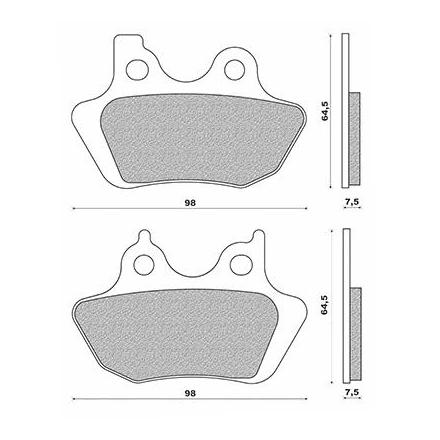 134246 PLAQUETTE DE FREIN NEWFREN POUR HARLEY-DAVIDSON 1450 DYNA 2000>2005, 1450 ELECTRA-GLIDE 2000>2005, 1130 V-ROAD 2002>2005