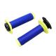 151655 REVETEMENT POIGNEE PROGRIP OFF ROAD 708 TRIPLE DENSITE BLEU ELECTRIQUE-JAUNE FLUO 115mm (AVEC LOCK ON - LIVRER AVEC 5 EMB