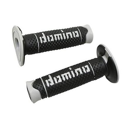 154821 REVETEMENT POIGNEE DOMINO OFF ROAD A260 NOIR-GRIS (120 mm) (PAIRE) -DOMINO ORIGINE- xxx Info DOMINO 