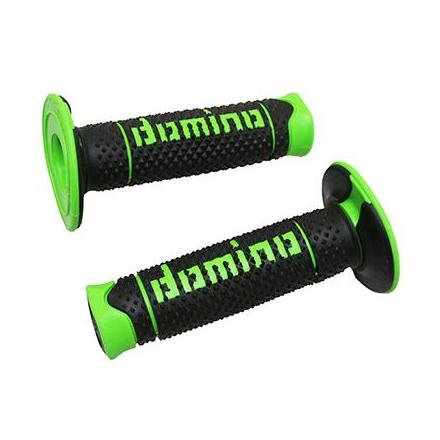 154820 REVETEMENT POIGNEE DOMINO OFF ROAD A260 NOIR-VERT (120 mm) (PAIRE) -DOMINO ORIGINE- xxx Info DOMINO 