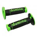 REVETEMENT POIGNEE DOMINO OFF ROAD A260 NOIR-VERT (120 mm) (PAIRE) -DOMINO ORIGINE-