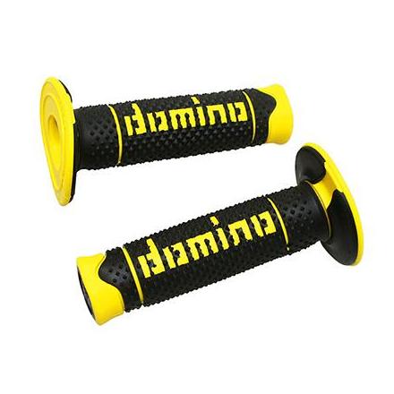 154819 REVETEMENT POIGNEE DOMINO OFF ROAD A260 NOIR-JAUNE (120 mm) (PAIRE) -DOMINO ORIGINE- xxx Info DOMINO 