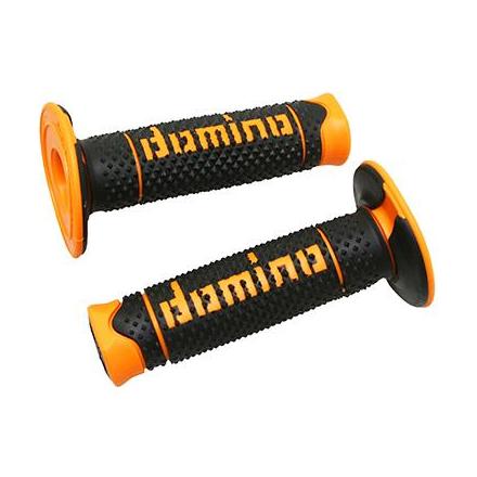 154818 REVETEMENT POIGNEE DOMINO OFF ROAD A260 NOIR-ORANGE (120 mm) (PAIRE) -DOMINO ORIGINE- xxx Info DOMINO 