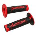 REVETEMENT POIGNEE DOMINO OFF ROAD A260 NOIR-ROUGE (120 mm) (PAIRE) -DOMINO ORIGINE-