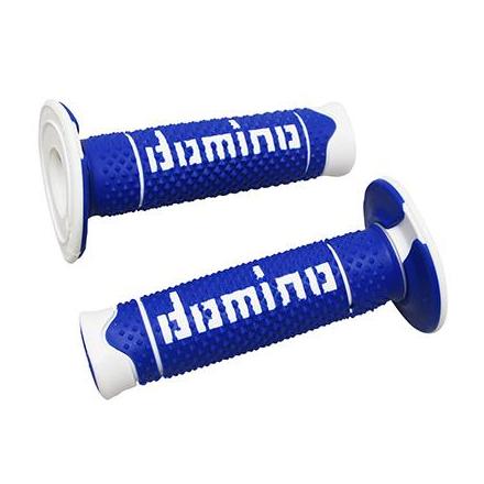 154822 REVETEMENT POIGNEE DOMINO OFF ROAD A260 BLEU-BLANC (120 mm) (PAIRE) -DOMINO ORIGINE- xxx Info DOMINO 