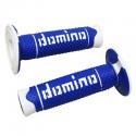 REVETEMENT POIGNEE DOMINO OFF ROAD A260 BLEU-BLANC (120 mm) (PAIRE) -DOMINO ORIGINE-