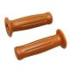 154826 REVETEMENT POIGNEE DOMINO ON ROAD 3394 RETRO MARRON 120mm CLOSED END (PAIRE) -DOMINO ORIGINE- xxx Info DOMINO 