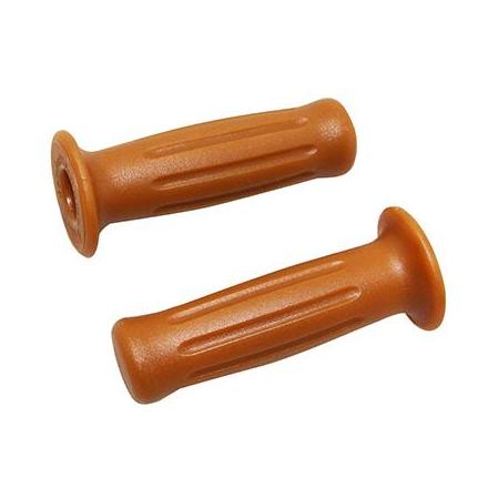 154826 REVETEMENT POIGNEE DOMINO ON ROAD 3394 RETRO MARRON 120mm CLOSED END (PAIRE) -DOMINO ORIGINE- xxx Info DOMINO 