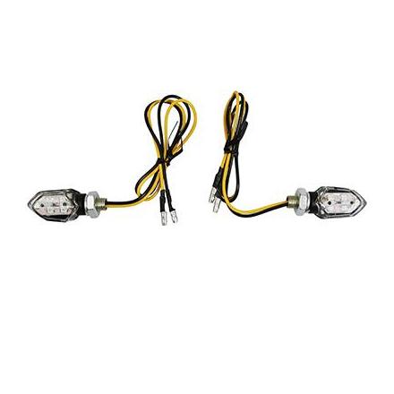 155190 CLIGNOTANT UNIVERSEL MOTO A LEDS AVOC INZAY TRANSPARENT-NOIR (HOMOLOGUE CE) (PAIRE) xxx Info TUCANO URBANO 