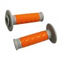 REVETEMENT POIGNEE PROGRIP OFF ROAD 783 DOUBLE DENSITE BASE GRIS-ORANGE 115mm (PAIRE) (CROSS-MX)