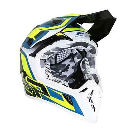 152590 CASQUE CROSS ADULTE PROGRIP 3180 BLEU-JAUNE S xxx Info PROGRIP 