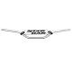 154314 GUIDON MOTO STAR BAR CROSS MX-ENDURO ALU 2014 T6 DIAM 22,2mm L800mm H86mm ARGENT AVEC BARRE DE RENFORT-MOUSSE BLANCHE xxx