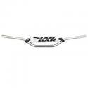 GUIDON MOTO STAR BAR CROSS MX-ENDURO ALU 2014 T6 DIAM 22,2mm L800mm H86mm ARGENT AVEC BARRE DE RENFORT-MOUSSE BLANCHE